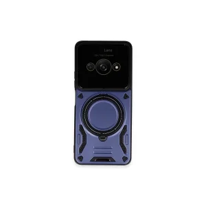 Xiaomi Poco C61 Kılıf Joy Lens Standlı Kapak - Lacivert