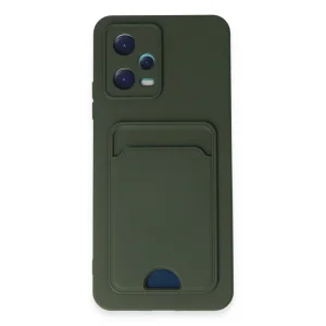 Xiaomi Poco X5 5g Kılıf Kelvin Kartvizitli Silikon - Koyu Yeşil