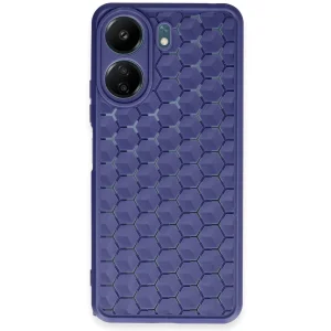 Xiaomi Redmi 13c Kılıf Petek Silikon Kapak - Lacivert