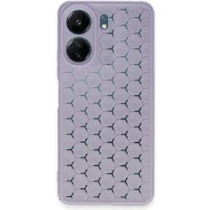 Xiaomi Redmi 13c Kılıf Petek Silikon Kapak - Lila