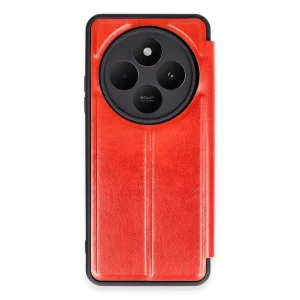 Xiaomi Redmi 14c Kılıf Flip Cover - Kırmızı