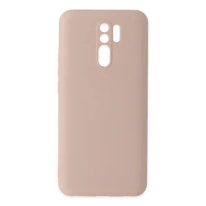 Xiaomi Redmi 9 Kılıf Nano İçi Kadife Silikon - Pudra