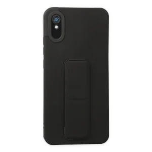 Xiaomi Redmi 9a Kılıf Mega Standlı Silikon - Siyah