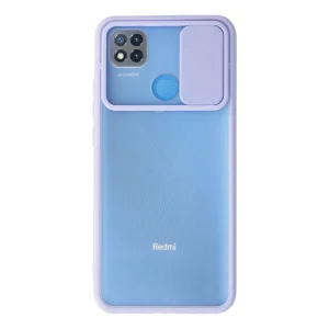 Xiaomi Redmi 9c Kılıf Palm Buzlu Kamera Sürgülü Silikon - Lila