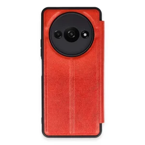 Xiaomi Redmi A3 4g Kılıf Flip Cover - Kırmızı