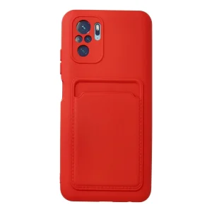 Xiaomi Redmi Note 10s Kılıf Kelvin Kartvizitli Silikon - Kırmızı
