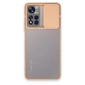 Xiaomi Redmi Note 11t Kılıf Palm Buzlu Kamera Sürgülü Silikon - Pembe