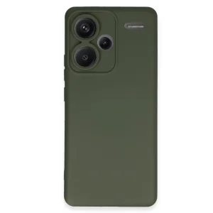 Xiaomi Redmi Note 13 Pro Plus Kılıf Nano İçi Kadife Silikon - Koyu Yeşil