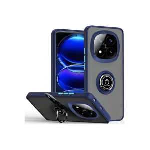 Xiaomi Redmi Note 14 Pro 4g Kılıf Montreal Yüzüklü Silikon Kapak - Lacivert