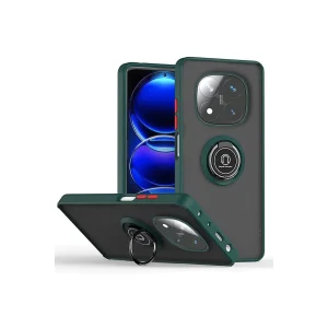 Xiaomi Redmi Note 14 Pro 4g Kılıf Montreal Yüzüklü Silikon Kapak - Yeşil