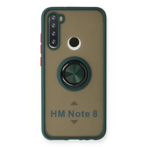 Xiaomi Redmi Note 8 Kılıf Montreal Yüzüklü Silikon Kapak - Yeşil