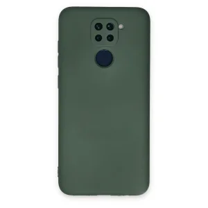 Xiaomi Redmi Note 9 Kılıf Nano İçi Kadife Silikon - Koyu Yeşil