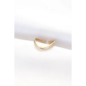 Yassı Gold Renk Ayarlanabilir Yüzük