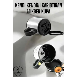 Yazılı Mug Kupa Karıştırıcı Özelliği Ve Paslanmaz Çelik