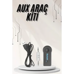 Yeni Nesil Bluetooth Aux Araç Kiti Siyah TV Tablet Telefon Araç Araba