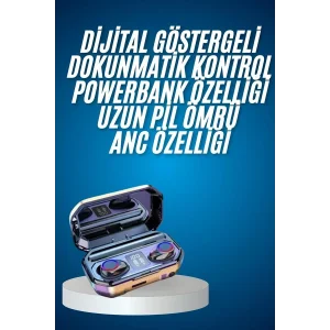 Yeni Nesil Bluetooth Kulaklık Uzun Pil Ömrü El Fenerli Dijital Şarj Göstergeli