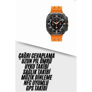 Yeni Nesil Çağrı Cevaplayabilen 47 MM Titreşimli Çok Fonksiyonlu Akıllı Saat