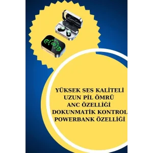 Yeni Nesil Kaliteli Akıllı Saat ve Kablosuz Bluetooth Kulaklık  Yüksek Ses Kaliteli