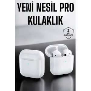 Yeni Nesil Pro Bluetooth Kulaklık Uzun Pil Ömrü Beyaz