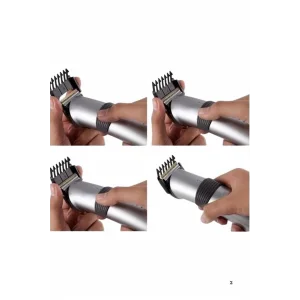 Yeni Nesil Profesyonel Şarjlı Saç Sakal Tıraş Makinesi Ayarlanabilir 4 Taraklı