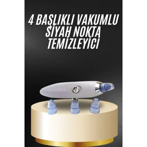 Yeni Nesil Vakumlu Pilli Siyah Nokta ve Yüz Temizleme Cihazı 4 Başlıklı