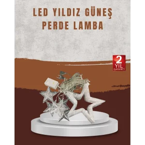 Yıldız Desenli Perde Tipi Peri Led 3x3 Metre Aydınlatma