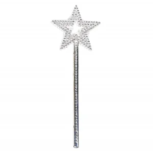 Yıldız Model Peri Asası Melek Asası Prenses Asası Metalize Gümüş Renk