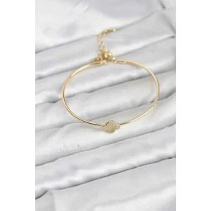 Yonca Model Gold Renk Kadın Bileklik