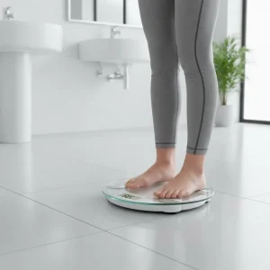 Yuvarlak Şeffaf Dijital Cam Baskül Terazi Tartı Hassas Ölçüm Modern Şık Tasarım