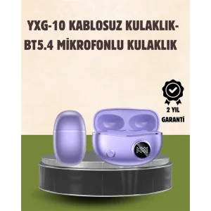 YXG10 Kablosuz Kulaklık – Bluetooth 5.4, Dokunmatik, LED Ekranlı Şarj Kutusu