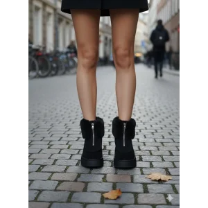 Zinya Siyah Süet Bot