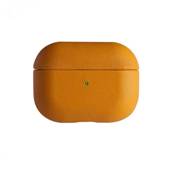 Airpods 3 (3.nesil) 405 Deri Kılıf - Turuncu