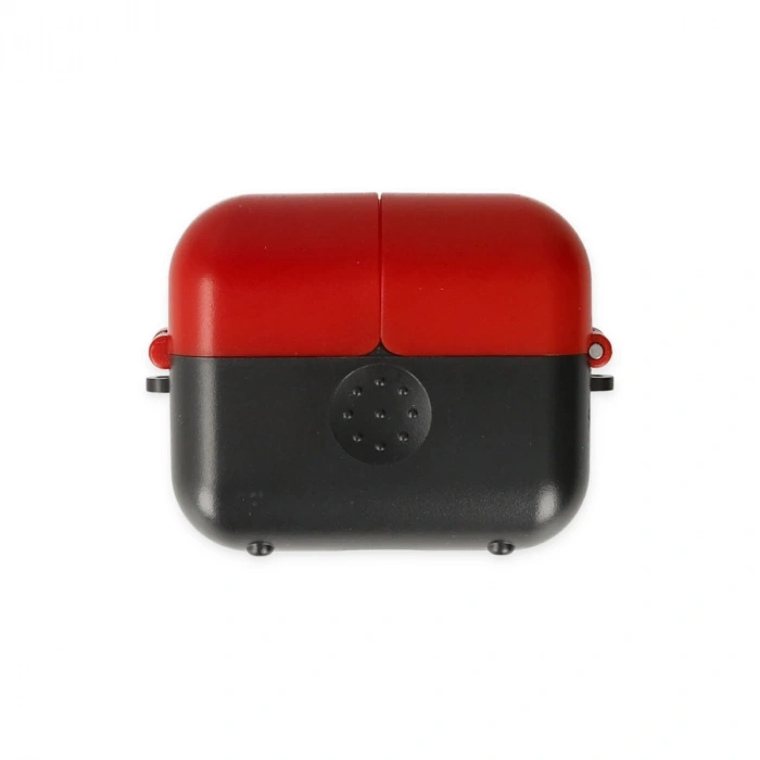 Airpods 3 (3.nesil) Basmalı Kılıf - Siyah-kırmızı