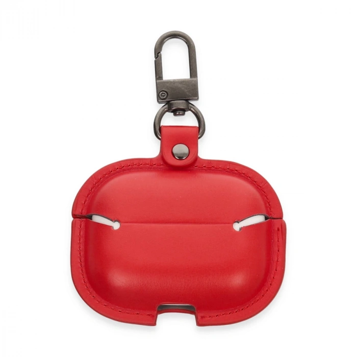 Airpods 3 (3.nesil) Çanta Deri Kılıf - Kırmızı