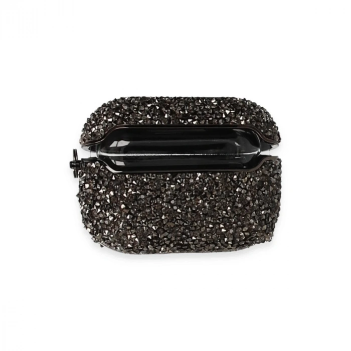 Airpods Pro (1.nesil) Mira Taşlı Kılıf - Siyah