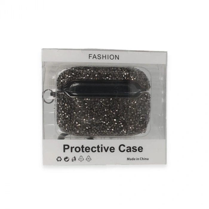 Airpods Pro 2 (2.nesil) Mira Taşlı Kılıf - Siyah