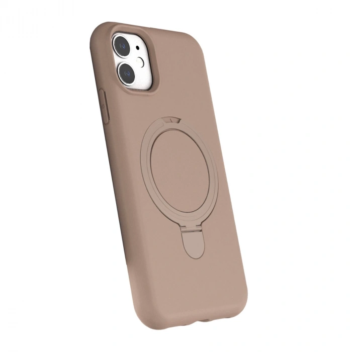 Apple İphone 11 Regal Magsafe Standlı Kapak - Çöl Titanyum