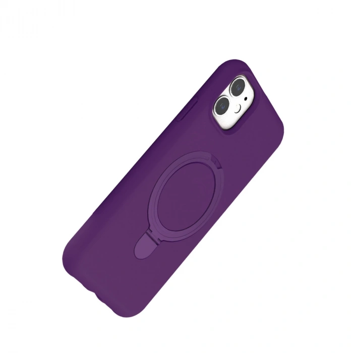 Apple İphone 11 Regal Magsafe Standlı Kapak - Derin Mor