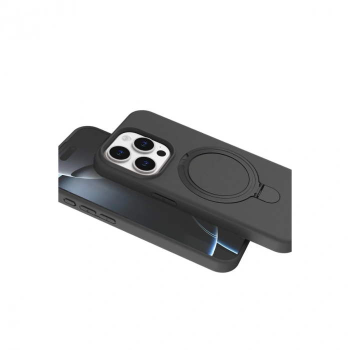 Apple İphone 14 Pro Max Regal Magsafe Standlı Kapak - Titan Gri