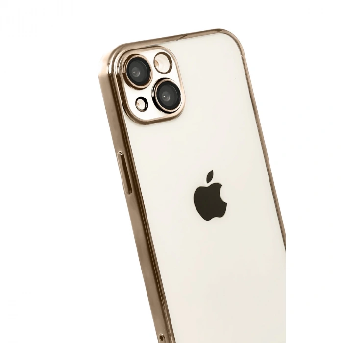 Apple İphone 15 Razer Lensli Silikon - Çöl Titanyum