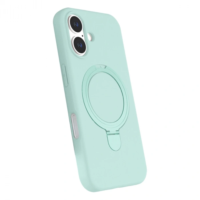 Apple İphone 16 Plus Regal Magsafe Standlı Kapak - Su Yeşili