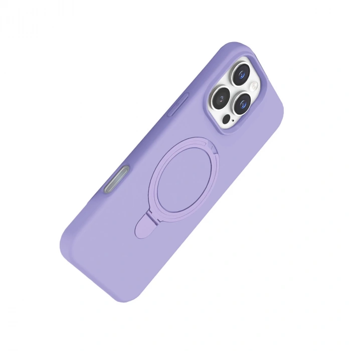 Apple İphone 16 Pro Max Regal Magsafe Standlı Kapak - Lila