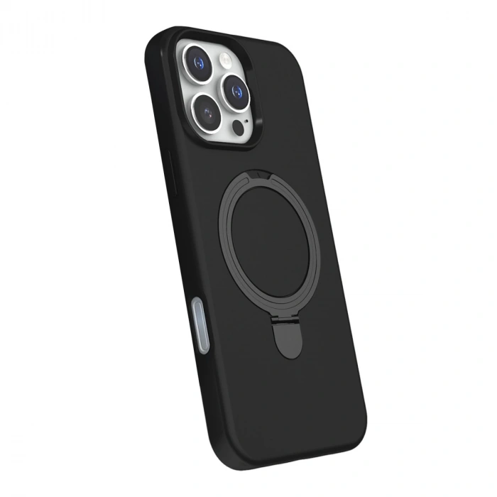 Apple İphone 16 Pro Max Regal Magsafe Standlı Kapak - Siyah