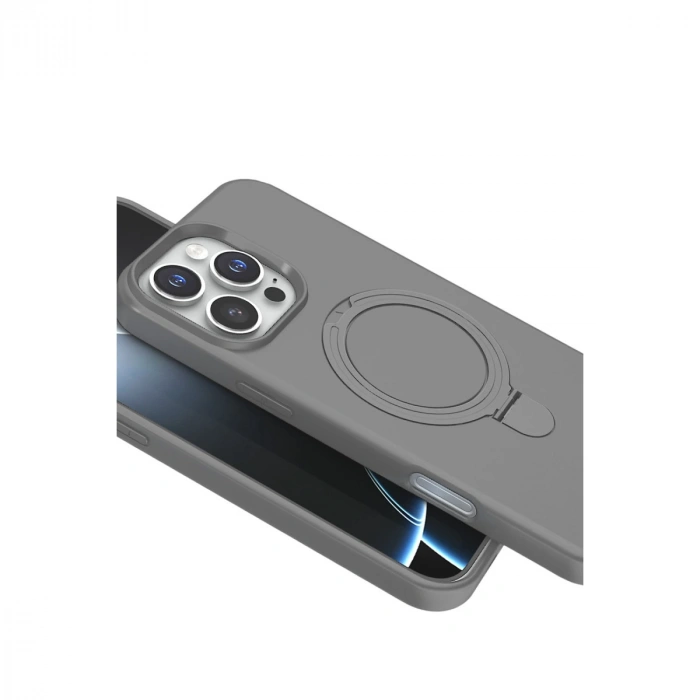 Apple İphone 16 Pro Max Regal Magsafe Standlı Kapak - Titan Gri