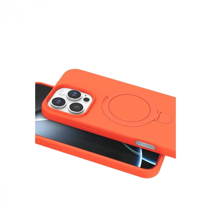 Apple İphone 16 Pro Max Regal Magsafe Standlı Kapak - Turuncu