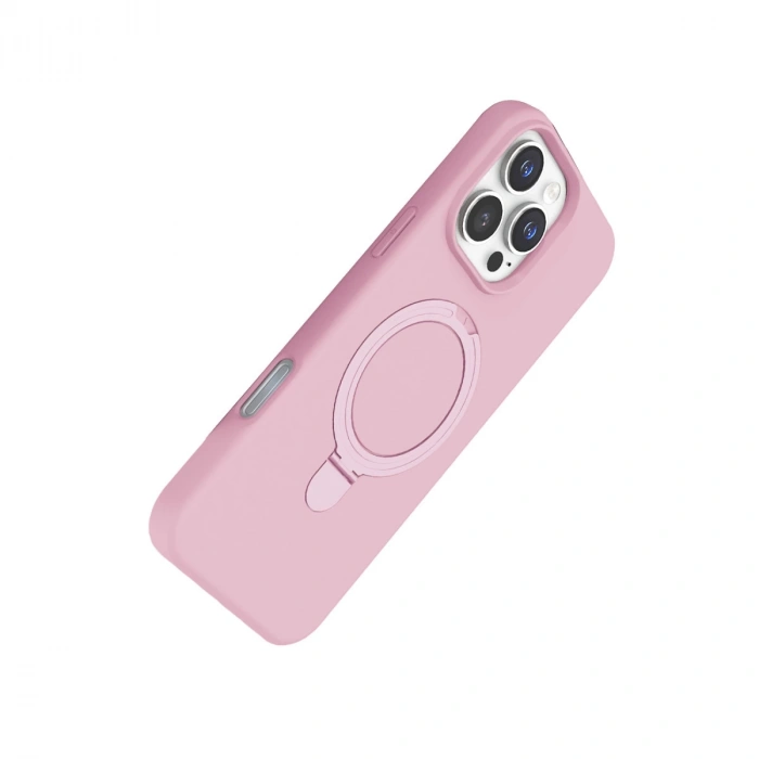 Apple İphone 16 Pro Regal Magsafe Standlı Kapak - Açık Pembe