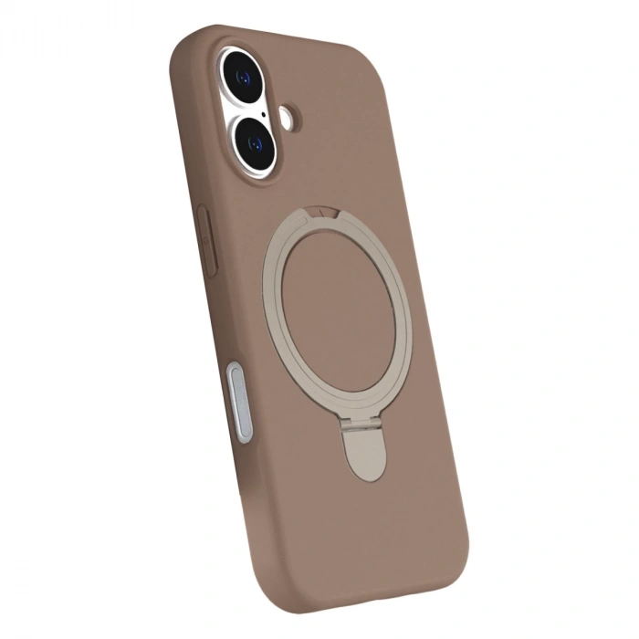 Apple İphone 16 Regal Magsafe Standlı Kapak - Çöl Titanyum