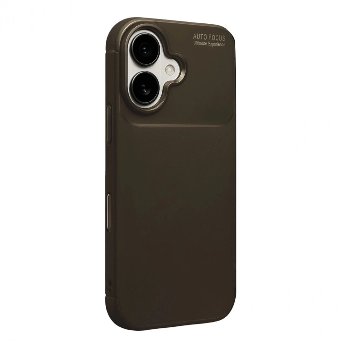 Apple İphone 17 Auto Focus Karbon Kapak - Kahverengi