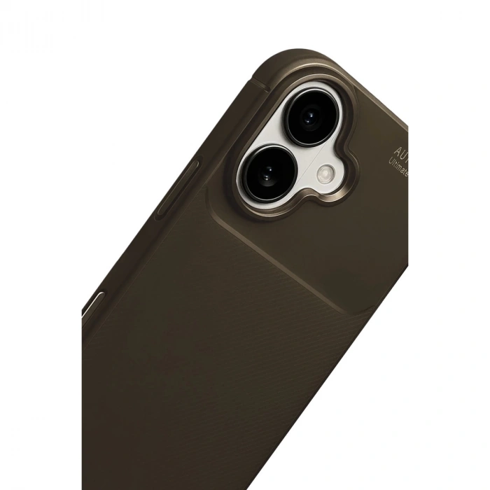 Apple İphone 17 Auto Focus Karbon Kapak - Kahverengi