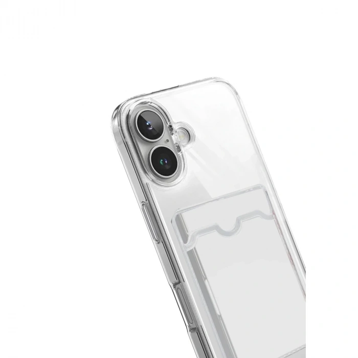 Apple İphone 17 Kart Şeffaf Silikon - Şeffaf